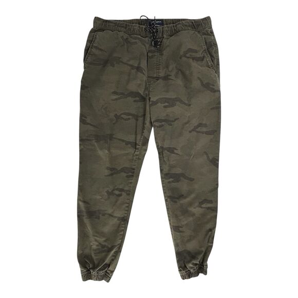 American Eagle Pants Green Camo Extreme Flex Joggers Mens L Drawstring Casual - Picture 1 of 16